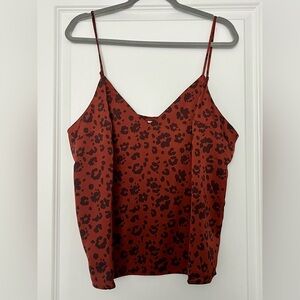 NWT A New Day Red Animal Print Tank (XL)